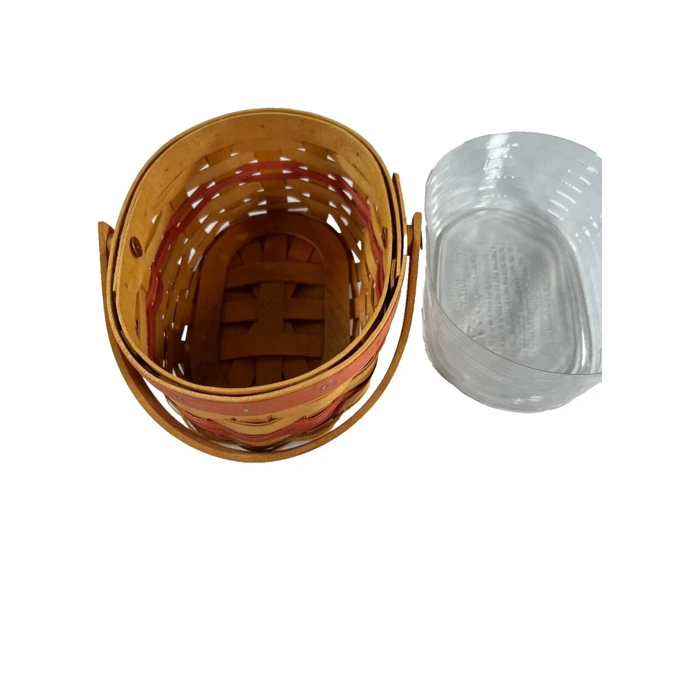 1999 Longaberger Mother's Day Tea for Two Basket & Protector 7.75L 5.75W 3.25H
